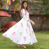 Two Flower Handpainted Dress