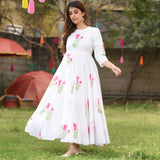 Two Flower Handpainted Dress