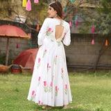 Two Flower Handpainted Dress
