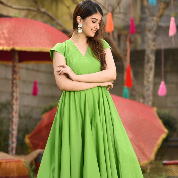 Fresh Lime Cotton Dress