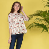 Floral Pleated Top