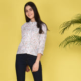 Frill Collar Sleeves Top