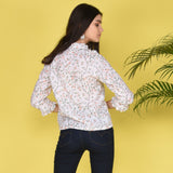 Frill Collar Sleeves Top