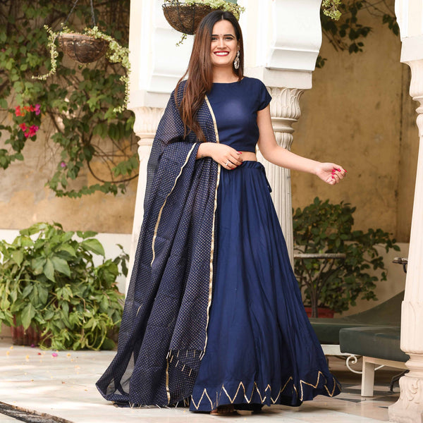 Bing Blue Lehenga Set