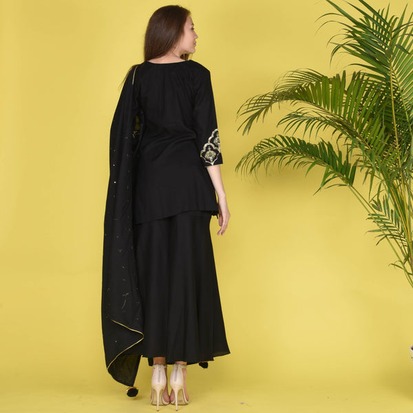 Black Berries Suit Set