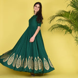 Green Kalidar Dress & Potli