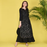 Sequin Black Kurta Set