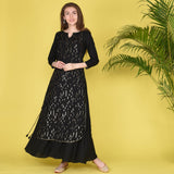 Sequin Black Kurta Set
