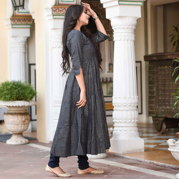 Polka Churidar Set