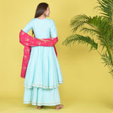 Aqua Elephant Suit Set