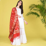 White Sharara With Bandhani