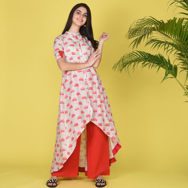 Red High Low Set