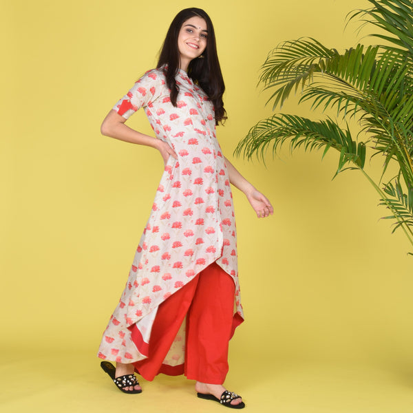 Red High Low Set