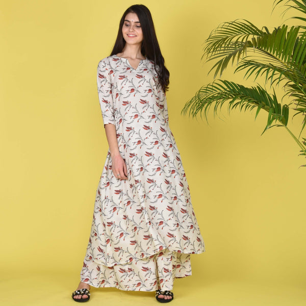 Floral Beans Kurta Set