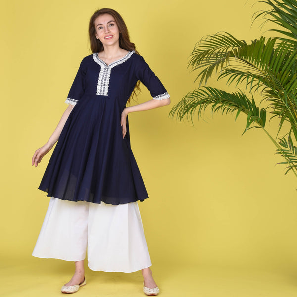 Kurta Set With Lace