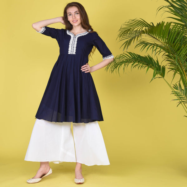 Kurta Set With Lace