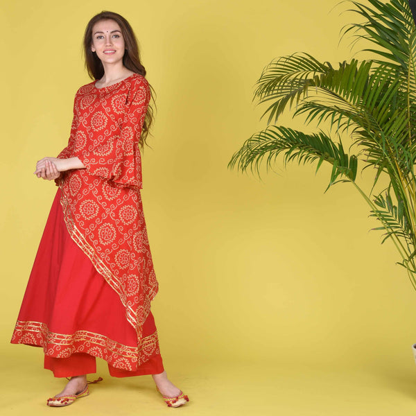Sidefall Bandhani Print Set