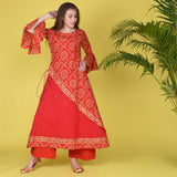 Sidefall Bandhani Print Set