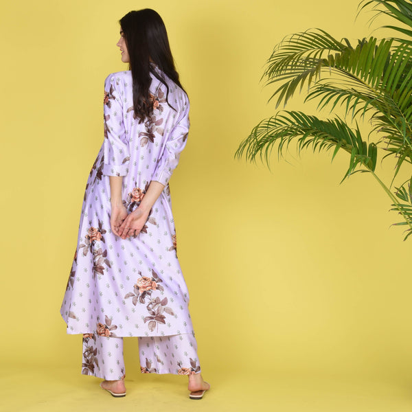 Lavender Shade Kurta Set