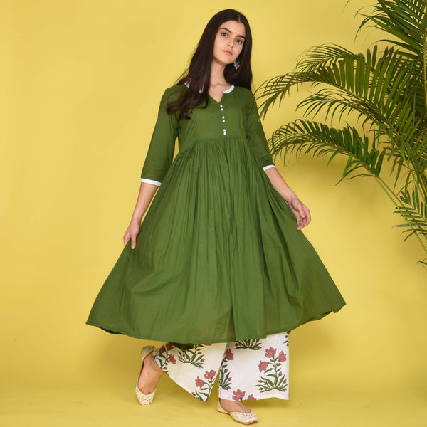 Deep Green Kurta Set