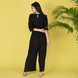 Sunflower Motif Jumpsuit
