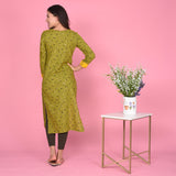 Yellow & Green Kurta
