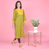 Yellow & Green Kurta