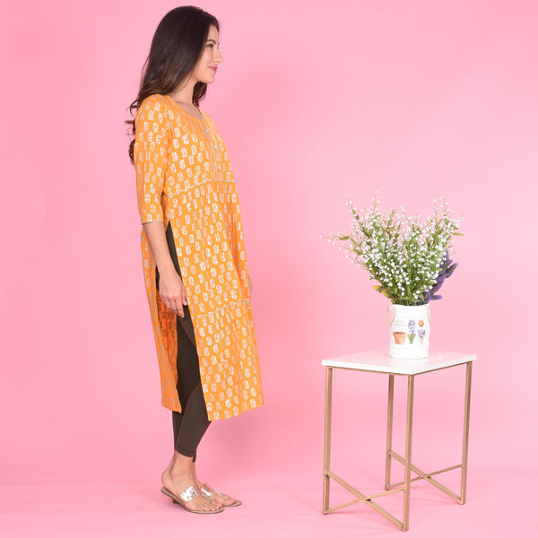 Side Cut Pleated Kurta