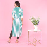 Bella Aqua Cotton Kurta