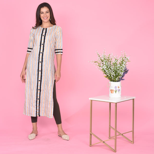 Lines And Frills Kurta