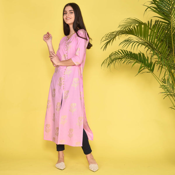 Merrie Pink Kurta