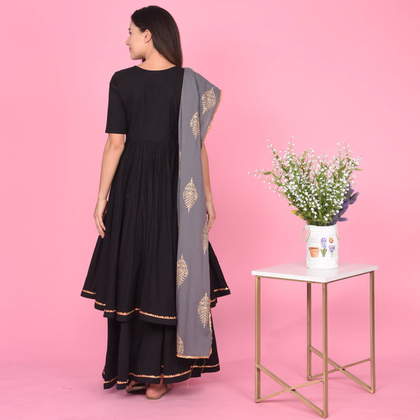 Black Grey Bijiya Suit