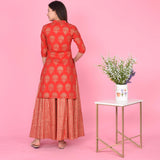 Red Stripes Kurta Set