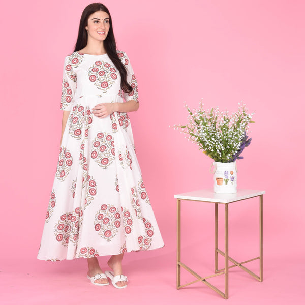 Large Floral Butta Dress