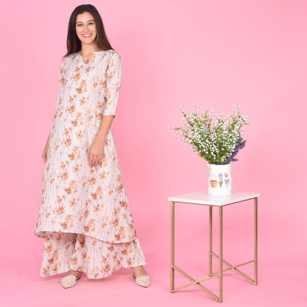 Splash Print Kurta Set