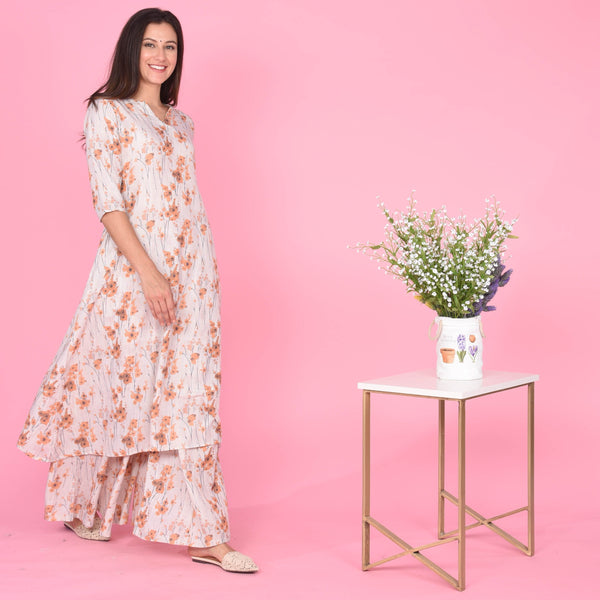 Splash Print Kurta Set