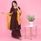 Plain Brown Suit Set