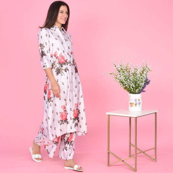 Rose Butta Kurta Set