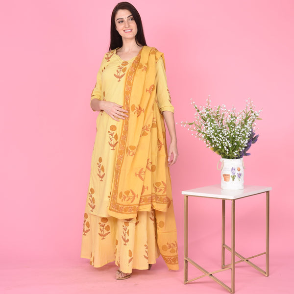 Mustard Shades Kurta Set