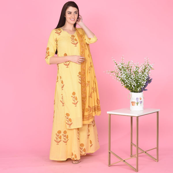 Mustard Shades Kurta Set