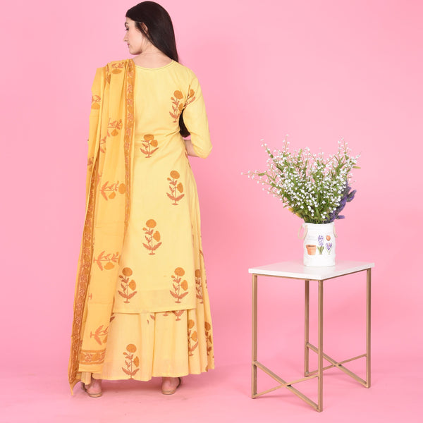 Mustard Shades Kurta Set