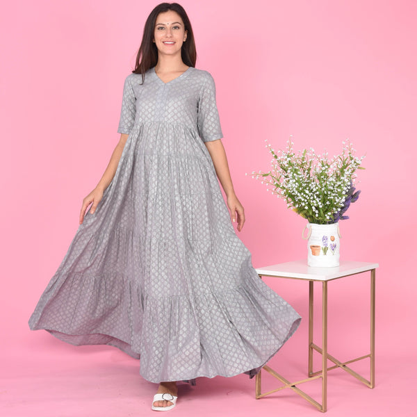 Grey Tier Dress