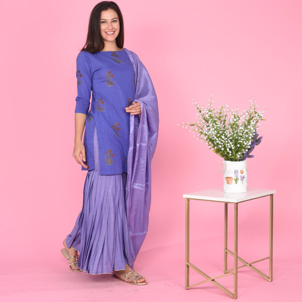 Velvet Night Sharara Set