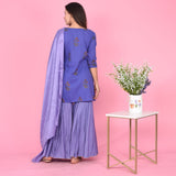Velvet Night Sharara Set