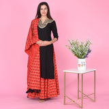 Damini Red Black Suit