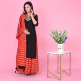 Damini Red Black Suit