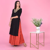 Damini Red Black Suit