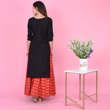 Damini Red Black Suit