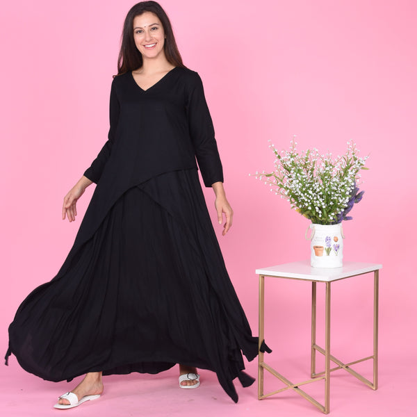 Black Drape Dress