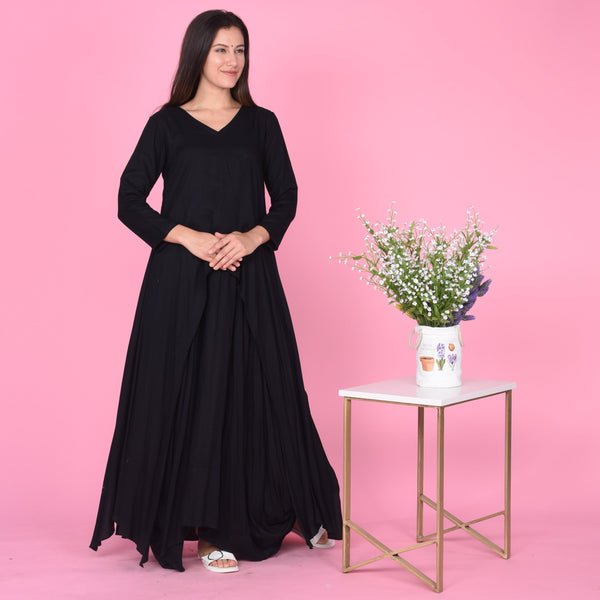 Black Drape Dress